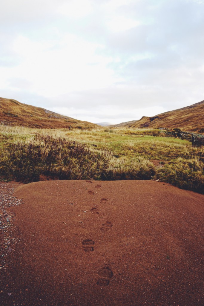 Footprints in the sand, Glen Etive